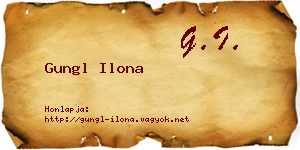 Gungl Ilona névjegykártya
